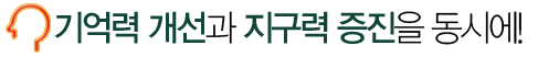 기억력 개선과 지구려겨 증진을 동시에!